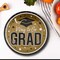 25 Count Gold Way to Go Grad Paper Dessert Plates 7.25 Inch Graduation Party Decorations